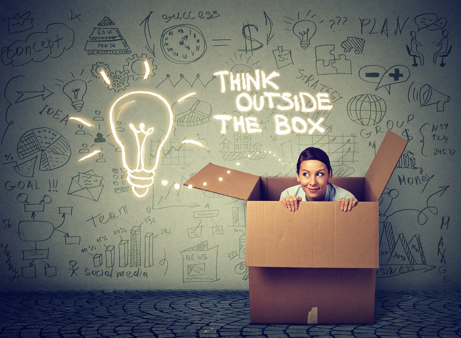 Think outside the box! So wirst du wieder kreativ & innovativ