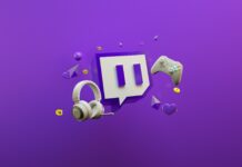 Gaming-Kanal: Twitch-Logo mit einem Headset und einem Controller.